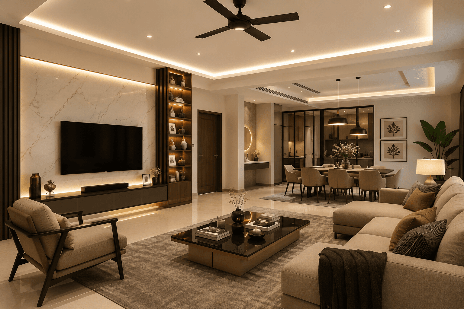 Luxury Interior Living Room Showcase